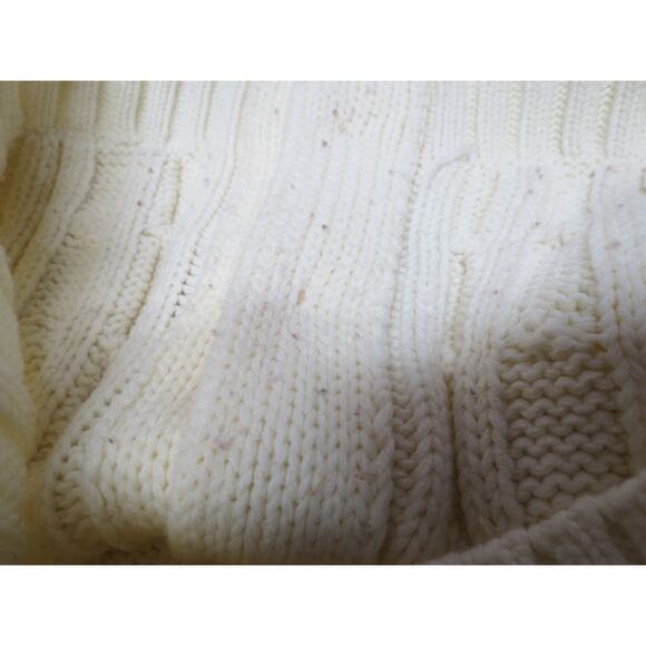 Vintage Sweater Vest Cream Acrylic w/ Buttons Marianne Fashions Medium - Picture 7 of 8